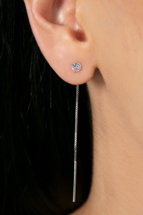 Heliophilia Silver Pendientes de Plata de Ley 925 con Diseño enhebrador Heliophilia Silver Pendientes de Plata de Ley 925 con Diseño enhebrador